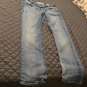 Stylish Light Blue Straight Leg Women's Jeans